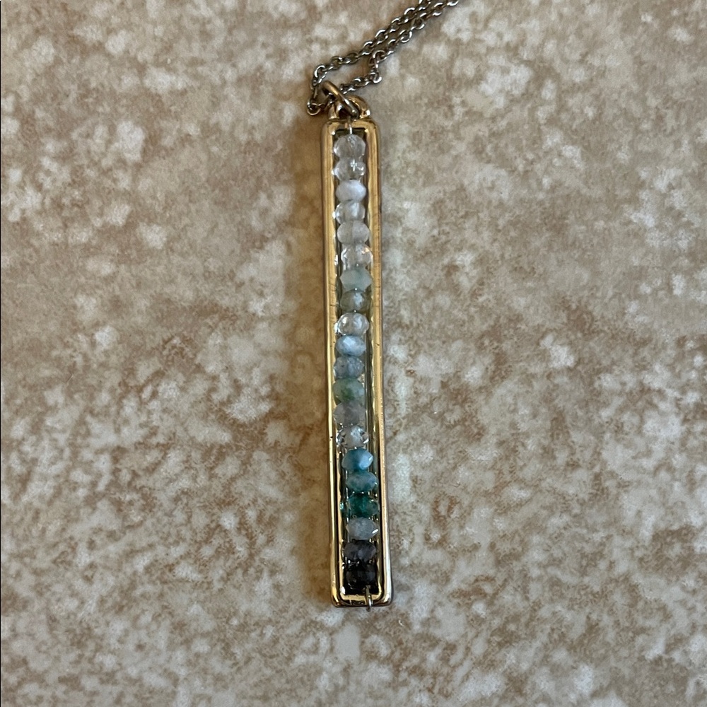 LOFT Gold and Multicolor Bar Necklace